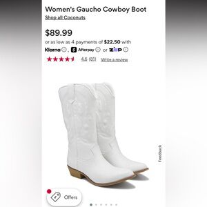 BRAND NEW White Cowboy Boots